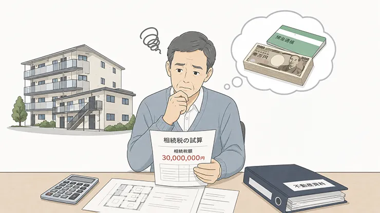 老朽化アパート経営の生前対策事例イラスト